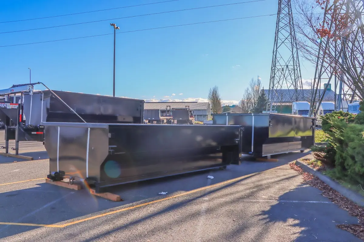 Roll-off dumpster ready for waste disposal at job site for Commercial Dumpster Rental in Southlake